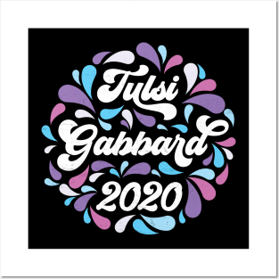 Tulsi Gabbard 2020 Multicolor Retro Paisley Posters and Art